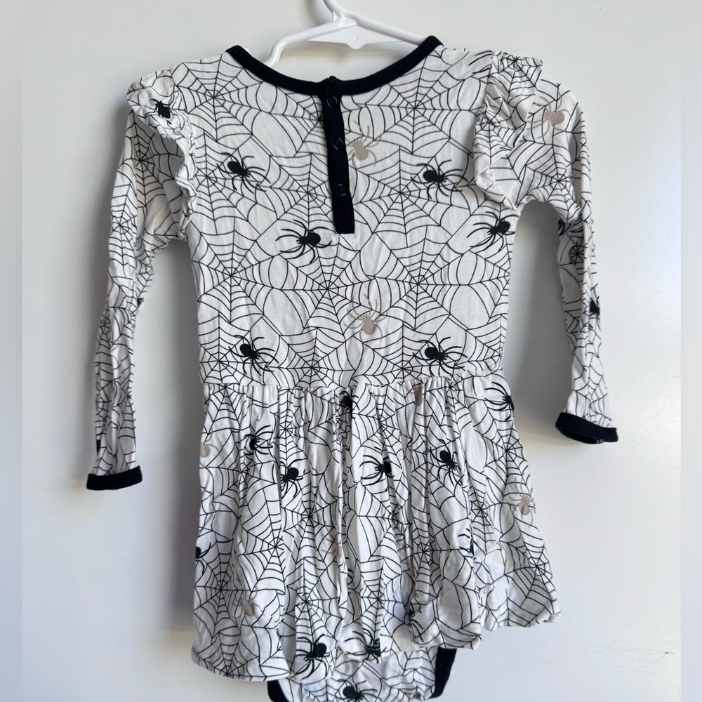 KYTE Baby Long Sleeve Twirl Bodysuit Dress Spider 18-24 mo Halloween Bamboo Fall - Picture 6 of 7